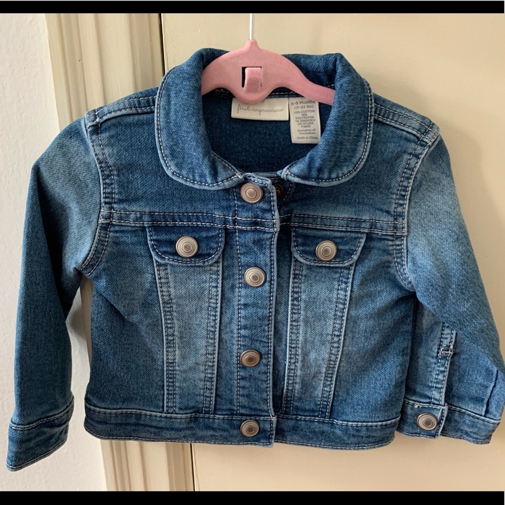 Never worn denim jacket 6-9m
